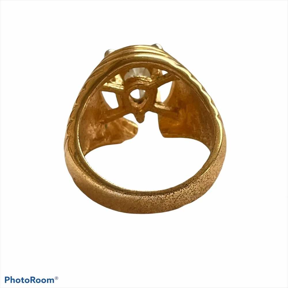 Vintage pear shaped diamond cocktail ring - Picture 5 of 7